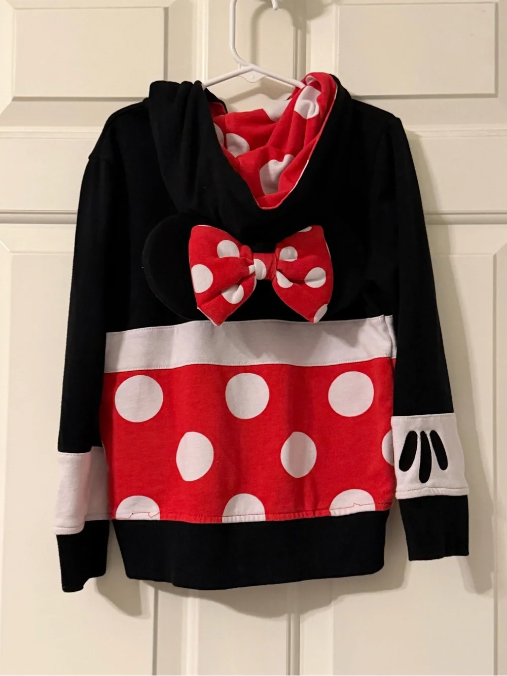 Disney Black & Red Minnie Mouse Zip Hoodie with bow detail